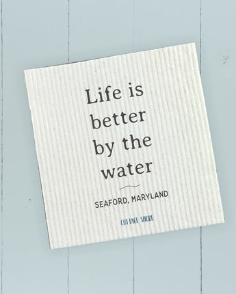 Life is Better  - Custom Swedish Dish Cloth