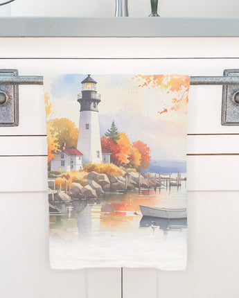 Fall Lighthouse - Cotton Tea Towel