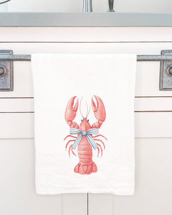 Bow-Tied Lobster - Customizable Cotton Tea Towel