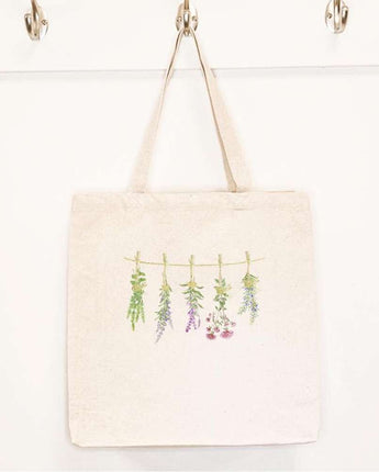 Herbs on a Line - Canvas Tote Bag