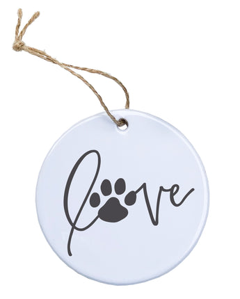 Love with Paw Accent - Ornament