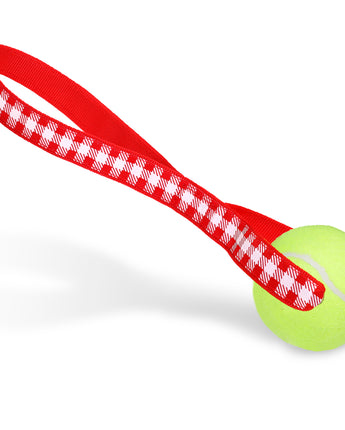 Picnic Plaid (Red) - Tennis Ball Toss Toy