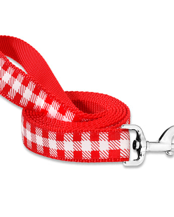 Picnic Plaid (Red) - Dog Leash