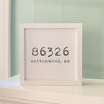 Customizable Zip Code - Framed Sign