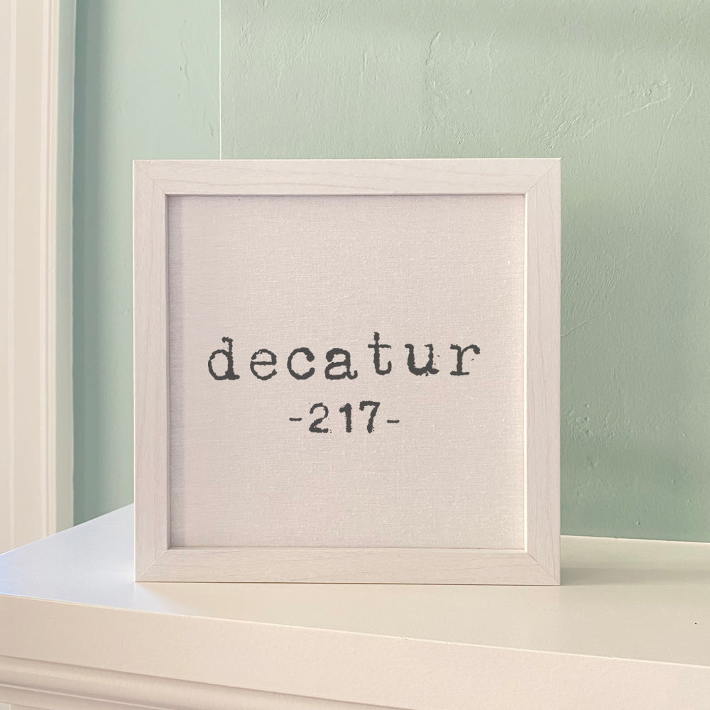 Area Code Signs Area Code - Custom Framed Sign – Indigo Tangerine Retail