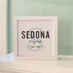 Custom City and State w/ Initial - Framed Sign