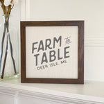 Farm to Table w/ City, State - Framed Sign