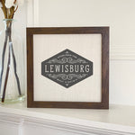 Flourish Sign w/ City, State - Framed Sign