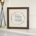 Teacher Wreath - Framed Sign