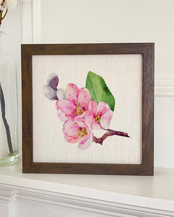 Apple Blossom Trio - Spring Framed Sign