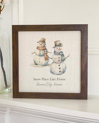 Snow Place Like Home - Custom Framed Sign
