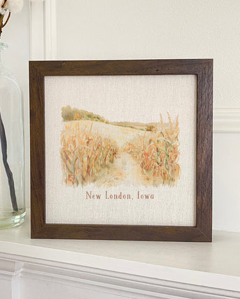 Fall Cornfield - Custom Framed Sign
