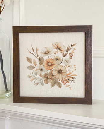 Fall Flowers - Customizable Framed Sign