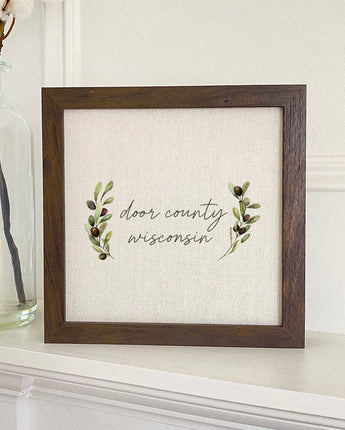 Olive Frond - Custom Framed Sign