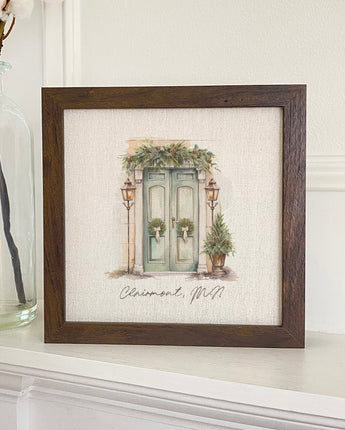 Lamp Post Welcome - Custom Framed Sign