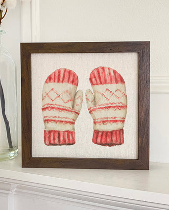 Woolen Mittens - Customizable Framed Sign