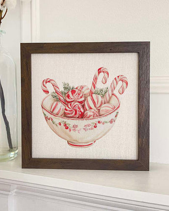 Candy Canes and Peppermints - Customizable Framed Sign