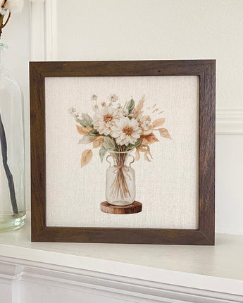 Harvest Florals - Fall Customizable Framed Sign