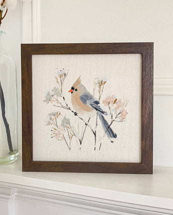 Little Winter Bird - Customizable Framed Sign
