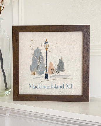 Painted Street Light - Custom Framed Sign