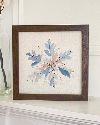Painted Snowflake - Customizable Framed Sign