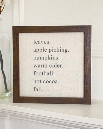 All Things Fall - Framed Sign