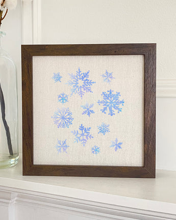 Snowflakes - Framed Sign