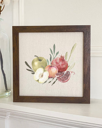 Pomegranates and Apples - Framed Sign