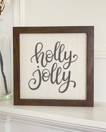 Holly Jolly - Framed Sign