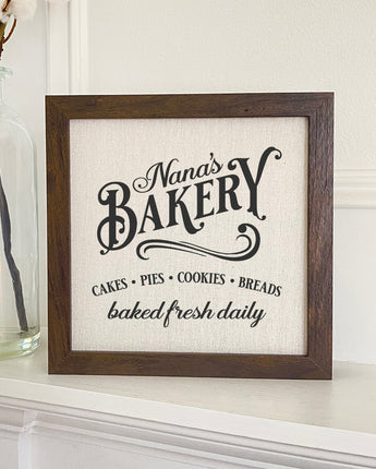 Grandma's / Mom's / Auntie's Bakery - Framed Sign