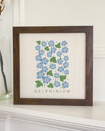 Delphinium (Garden Edition) - Framed Sign