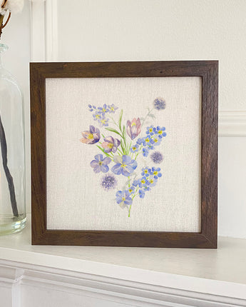 Purple Spring Bouquet - Framed Sign