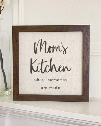 Mom's Kitchen - Framed Sign