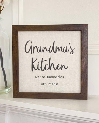 Grandma's Kitchen - Framed Sign