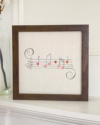 Valentine's Music - Framed Sign