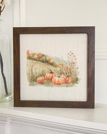 Pumpkin Landscape - Customizable Framed Sign