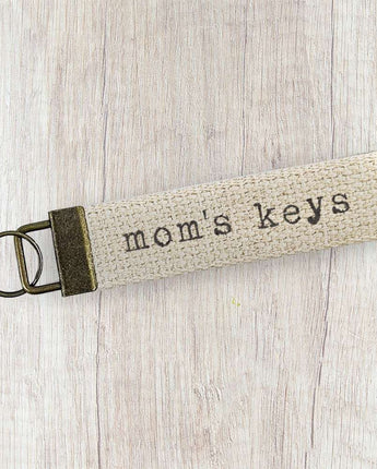 Mom's Keys - Canvas Key Fob