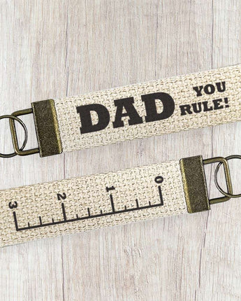 Dad, You Rule - Father's Day Canvas Key Fob