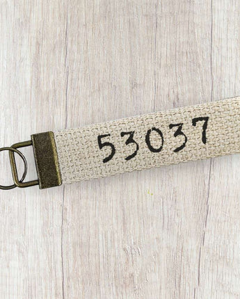 Zip Code - Custom Canvas Key Fob