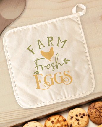 Farm Fresh Chicken Eggs - Cotton Pot Holder