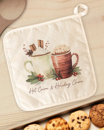 Hot Cocoa and Holiday Cheer - Winter Cotton Pot Holder