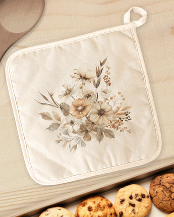 Fall Flowers - Customizable Cotton Pot Holder