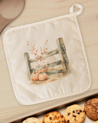 Pumpkin Fence - Customizable Cotton Pot Holder