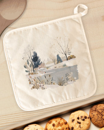 Brisk Winter Pond - Customizable Cotton Pot Holder