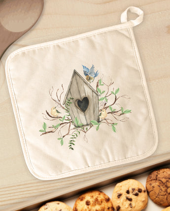 Budding Birdhouse - Cotton Pot Holder