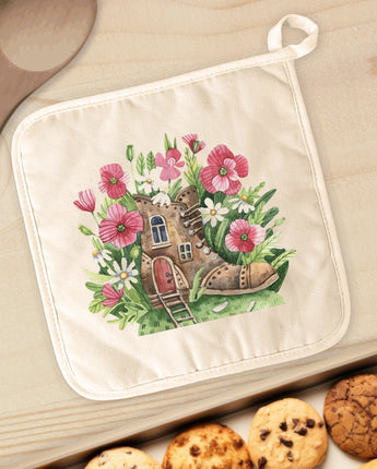 Poppy Boot Fairy House - Cotton Pot Holder