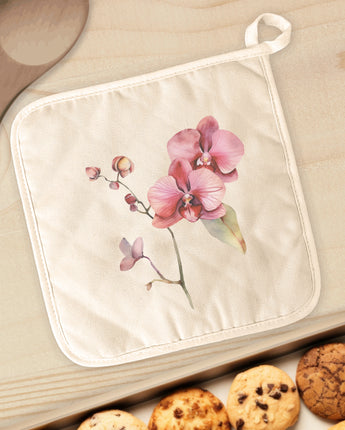 Watercolor Pink Orchid - Cotton Pot Holder