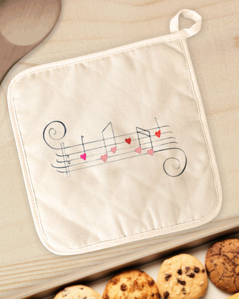 Valentine's Music - Cotton Pot Holder