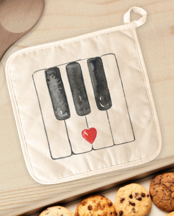 Valentine's Piano Keys - Cotton Pot Holder