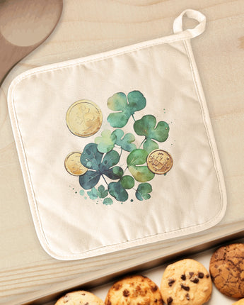 Shamrocks and Coins - Cotton Pot Holder